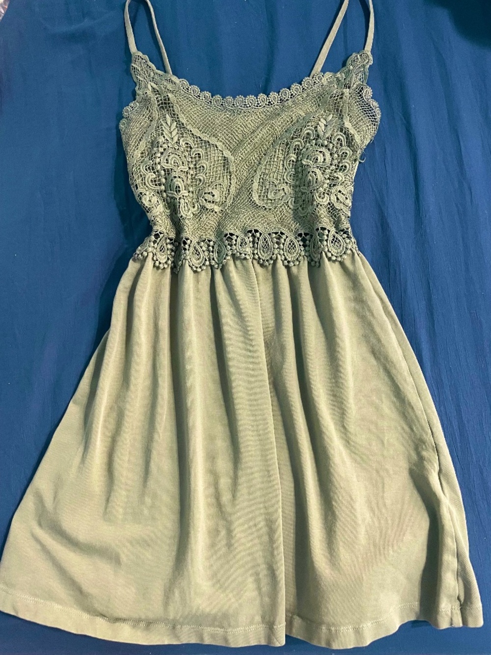 Green Lace TOPSHOP babydoll top
